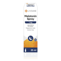 LIVSANE Melatonín 1 mg sprej mäta 25 ml