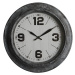 Estila Retro dizajnové nástenné hodiny Nomad okrúhleho tvaru v čiernej farbe 45cm