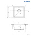 Deante Corda, 1-komorový drez 440x440x200mm, čierna matná, DEA-ZQA_N10A