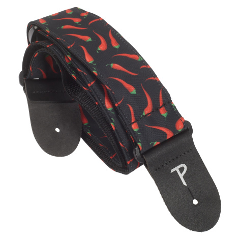 Perri's Leathers 7644 Design Fabric Strap Red Peppers