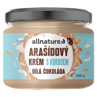 ALLNATURE Arašidový krém s bielou čokoládou a kokosom 220 g