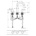 Hansgrohe Tecturis S, 3-otvorová umývadlová batéria 150 EcoSmart+ s odtokovou súpravou Push-Open