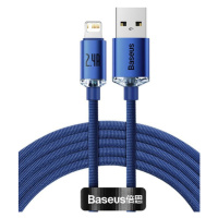 Kábel Baseus Crystal Shine CAJY000103, USB to Lightning 8-pin 2,4A, 2m, modrý