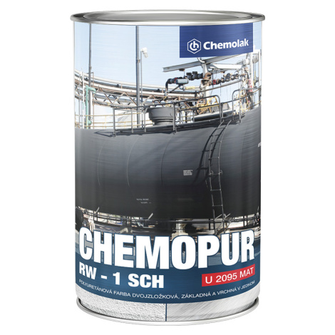 CHEMOPUR RW U 2095 - Matná dvojzložková polyuretánová farba RAL 9005 - čierna 0,8 L