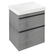 SAPHO - SITIA umývadlová skrinka 56,4x70x44,2cm, 2x zásuvka, dub strieborný SI060-1111