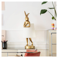 KARE Stolná lampa Animal Rabbit zlatá/biela