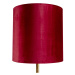 Vintage stojaca lampa zlatá s červeným odtieňom 40 cm - Simplo