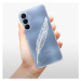 Odolné silikónové puzdro iSaprio - Writing By Feather - white - Samsung Galaxy A25 5G