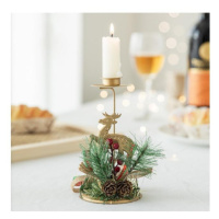 Vianočný svietnik na stôl v zlatej farbe