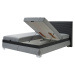 Sconto Polohovacia posteľ s matracom GENOVIA čierna/sivá, 180x200 cm