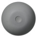 SAPHO - FORMIGO betónové umývadlo na dosku vrátane výpuste, Ø 39cm, šedá FG039