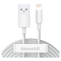 Dátový kábel Baseus Simple Wisdom USB - Lightning 2 ks 20W 1,5 m biely