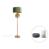 Inteligentná stojaca lampa zlatá so zeleným tienidlom vrátane Wifi A60 - Botanica