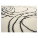 Kusový koberec Kruhy cream - 80x150 cm Alfa Carpets
