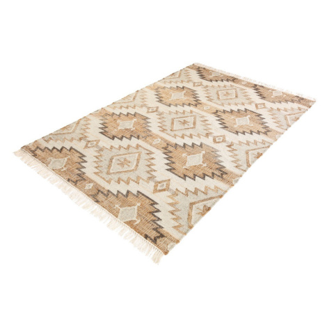 LuxD Dizajnový koberec Pahana 230 x 160 cm béžovo-hnedý - konope a vlna