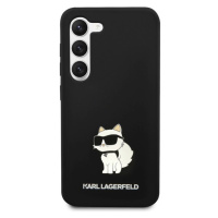 Karl Lagerfeld Liquid Silicone Choupette NFT Zadný Kryt pre Samsung Galaxy S23 Black