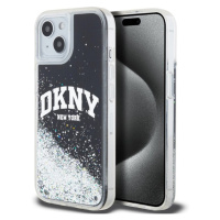 DKNY Liquid Glitter Arch Logo Zadný Kryt pre iPhone 11 Black