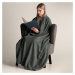 Tmavosivá deka z mikrovlákna DecoKing Henry, 240 × 220 cm