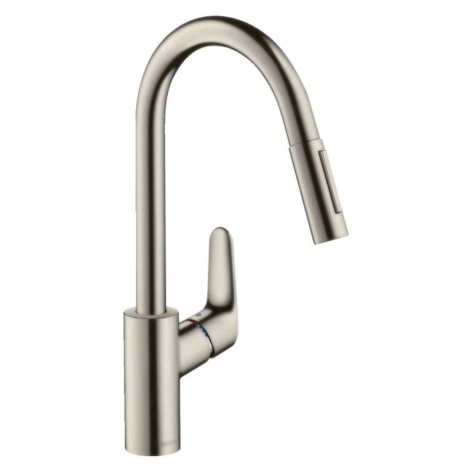 Hansgrohe Focus M41 - Páková drezová batéria 240, s vyťahovacou spŕškou, vzhľad nerezový 3181580