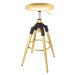 Estila Dizajnová barová stolička Zalias v zlatej farbe 74-82 cm