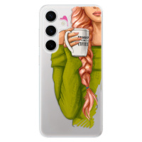 Odolné silikónové puzdro iSaprio - My Coffe and Redhead Girl - Samsung Galaxy S24