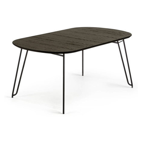 Rozkladací jedálenský stôl s doskou v dekore jaseňového dreva 90x140 cm Norfort – Kave Home