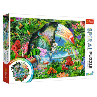 Trefl Spiral Puzzle 1040 - Tropické zvieratá