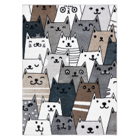 Detský kusový koberec Fun Gatti Cats multi Rozmery kobercov: 160x220