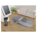 Sivý umývateľný koberec 60x100 cm Oval – Vitaus