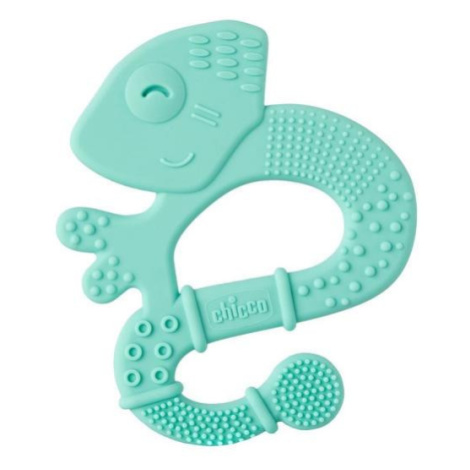 CHICCO Hryzačka silikónová Super Soft Chameleón modrý 2m+