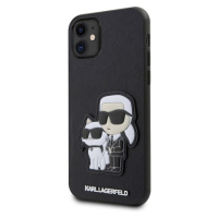 Karl Lagerfeld PU Saffiano Karl and Choupette NFT Zadný Kryt pre iPhone 11 Black