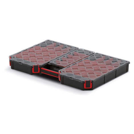 Prosperplast s.r.o. Kufríkový organizér 57,7 × 39 × 6 cm, kombinácia, čierna