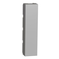 Unica - Záslepka 2x 1/2 modul, Aluminium