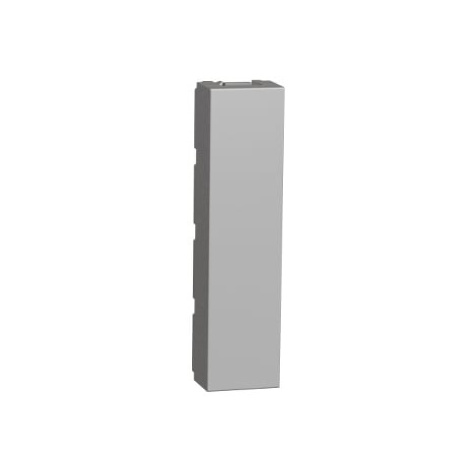 Unica - Záslepka 2x 1/2 modul, Aluminium