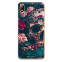 Odolné silikónové puzdro iSaprio - Skull in Roses - Huawei Y5 2019