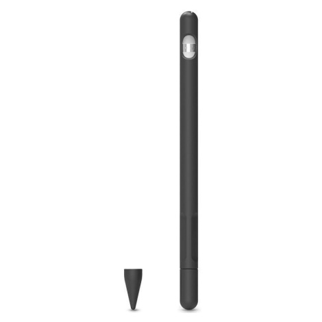 Silikónové puzdro Apple Pencil 1 s 2 krytkami, Tech-Protect, čierne