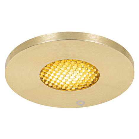 Moderné kúpeľňové zápustné bodové svietidlo zlaté IP54 - Pud Honey QAZQA