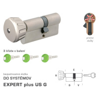 DK - EXPERT plus US G - s gombíkom NIM - nikel matný D 25 + V 40 mm