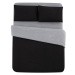 Čierno-sivé bavlnené obliečky na jednolôžko/predĺžené s plachtou 160x220 cm - Mila Home