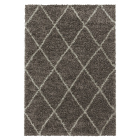 Kusový koberec Alvor Shaggy 3401 taupe - 280x370 cm Ayyildiz koberce