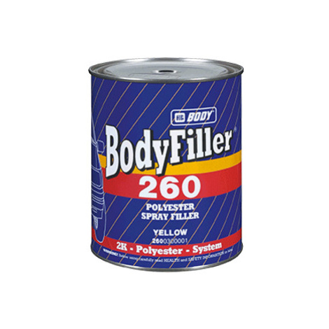 HB BODY FILLER 260 - Dvojzložkový polyesterový striekací tmel béžová 1 L