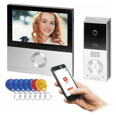 Súprava videovrátnika TALOS, 7" monitor, Wi-Fi, RFID čítačka, dotykový displej (ORNO)