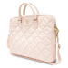 Guess PU Quilted 4G Metal Logo Computer Bag 15/16" Pink