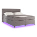 NABBI Avellino 160 čalúnená manželská posteľ s úložným priestorom svetlosivá