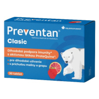 PREVENTAN Clasic s príchuťou maliny a grepu 30 tabliet