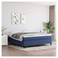 vidaXL Rám na boxspring posteľ modrý 160x200 cm látka