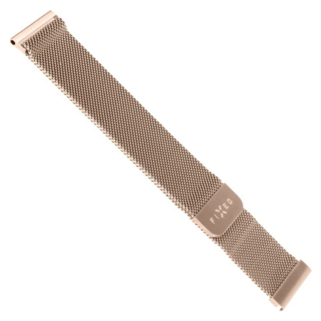 FIXED Mesh Strap sieťovaný nerezový remienok (22mm) ružovo zlatý