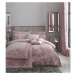 Ružové zamatové predĺžené obliečky na dvojlôžko 230x220 cm Crushed - Catherine Lansfield