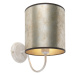 Klasická nástenná lampa béžová so zinkovým tienidlom - Matt