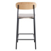 Čierno-sivé barové stoličky v súprave 2 ks (výška sedadla 66 cm) Adriana – Marckeric